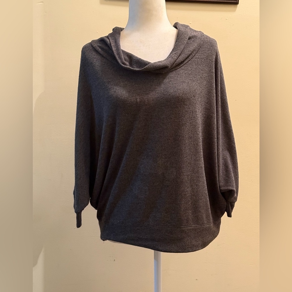 Sweet Pea Charcoal Cowl Neck Sweater